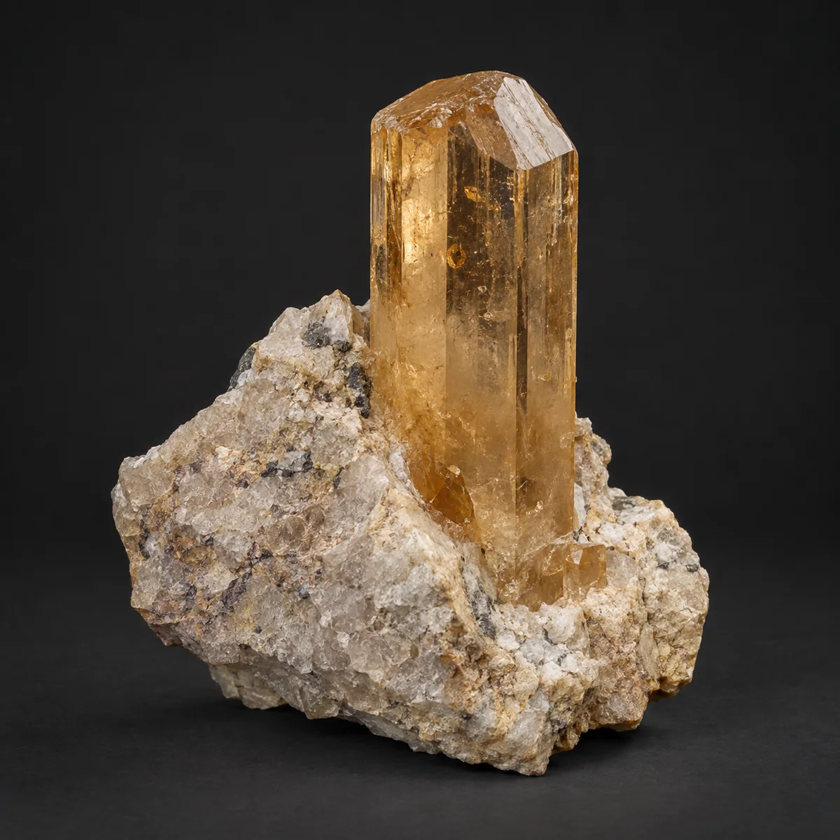 Editorial mineral illustration for Topaz